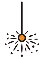 線香花火のアイコン