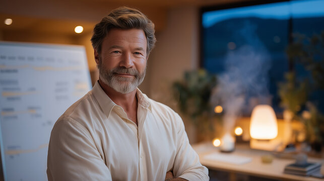 A therapist teaching an aromatherapy class in a studio