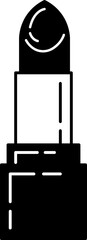 black and white illustration a lipstick