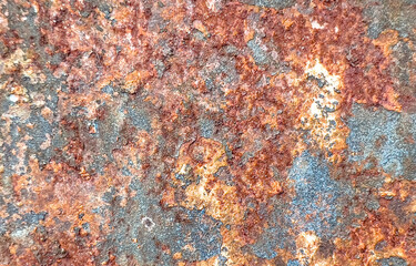 A gritty, oxidized metal surface with rich rust patterns, ideal for industrial, dystopian, or...