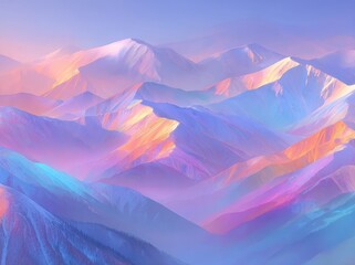 The fantastic mountain, swathed in purple mist, forms a surreal and fabulous landscape that sparks inspiration