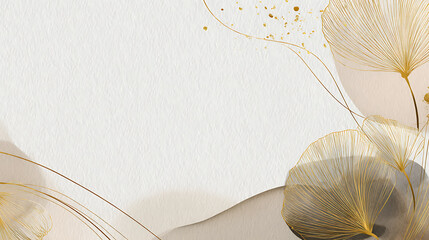 Elegant Watercolor Floral Abstract Background