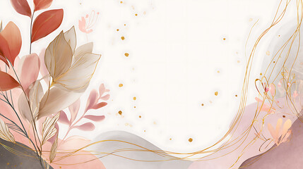 Elegant Watercolor Floral Abstract Background