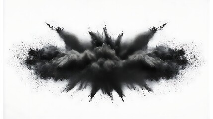 finely granulated powder effect with smooth diffusion on pure white surface ample negative space