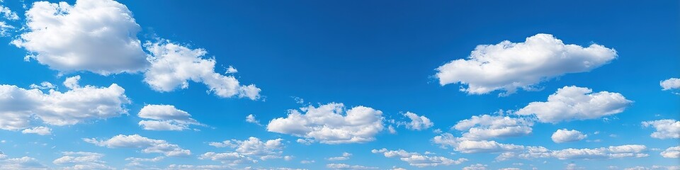 Obraz premium Vast Blue Sky With Fluffy White Clouds