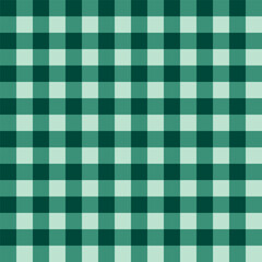 Christmas Green Checkered Seamless Pattern. Charming Geometric Gingham Design with Picnic Romance and Vintage Style. Ideal for seasonal designs, Fashion Textiles