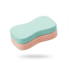 3D Cleaning Sponge in Pastel Plastic Look.