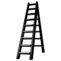 ladder silhouette on white background .svg