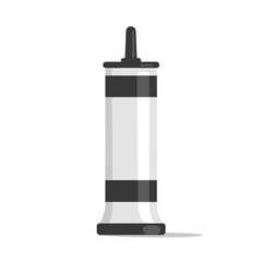 Black and white caulk tube in flat style, for construction blogs