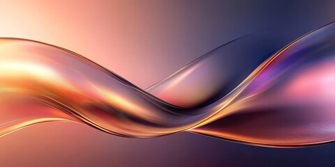 Fototapeta premium Dynamic Fluid Wave on a Gentle Gradient An Abstract Background with Delicate, Flowing Lines