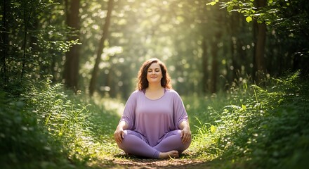 Mindfulness in Nature: Woman Practicing Meditation Outdoors