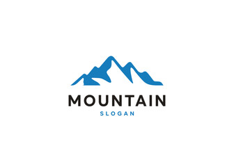 Peak icon , mountain silhouette vector logo design	