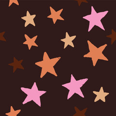 Vector Repeat Pattern Rich Burnt Brown and Pink Halloween Cute Boho Pumpkins and Ghosts Pattern Collection