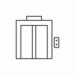 Elevator lift service available icon vector sign