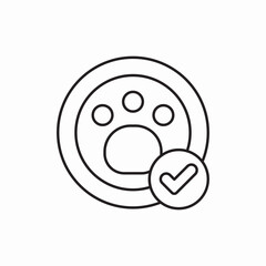 Pet friendly service allowed icon vector sign