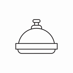 Obraz premium Food service restaurant dome icon vector sign
