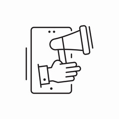 Digital marketing campaign service icon vector sign