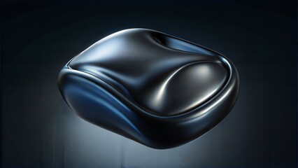 Abstract dark metallic object background