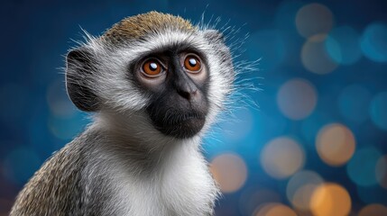 Obraz premium Baby monkey portrait closeup