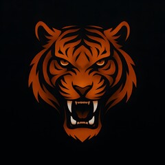 Obraz premium tiger head vector