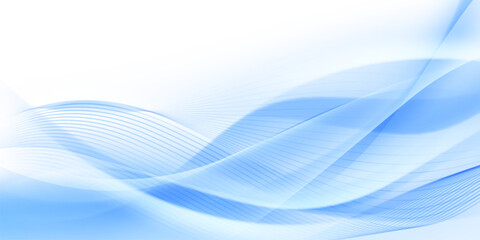 Plakat Blue waves abstract background, modern design, vector illustration