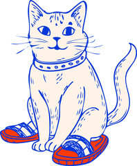 Cat Vector Set Funny Cat
Cute and funny cat illustrations Cat Illustration set Handmade scribbles doodle illustrations