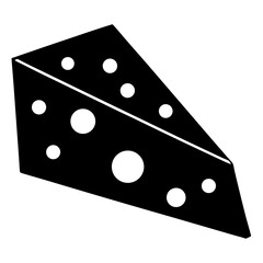 cheese wedge on white background  