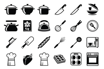 Cooking Editable Icon Set – Vector Kitchen & Culinary Icons for Chefs, Food Bloggers, and Apps