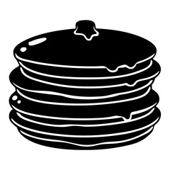 pancake stack on white background .svg