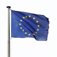European union flag waving in the wind