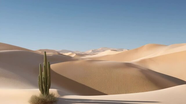 desert dune field in chad at high noon featuring natural symmetry