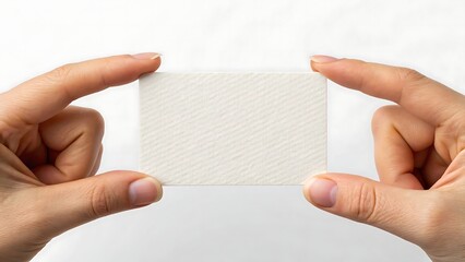 hand holding a blank business card.hand, card, business, blank, paper, holding, sign, empty, advertisement mockup