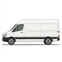 White Commercial Van  for Logistics and Transport