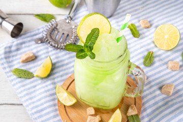 Dark chocolate cake slices, with chocolate cream and strawberry