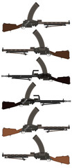 Fototapeta premium Classic European Military Machine Guns
