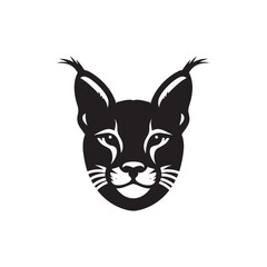 **"Striking Caracal Vector Silhouette: Wild Feline Design Featuring Tufted Ears, Sleek Body, and Alert Stance in Clean, Minimalist Style for Crafts and Digital Artwork"**
