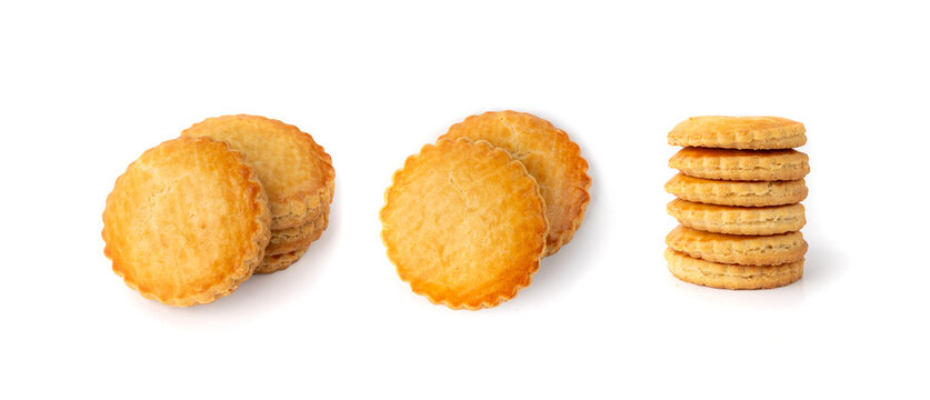 Netherlands traditional cookies isolated, Holland almond filled cake, Dutch marzipan pastry