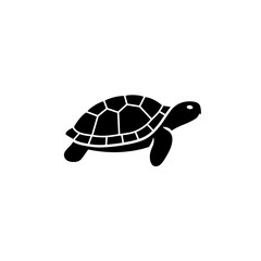 Turtle silhouette illustration for design projects
