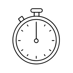 Stopwatch Icon on Plain White Background for Time Management Blogs, Fitness Websites, Productivity Articles, and Graphic Design Projects