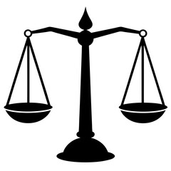 scales of justice on white background 