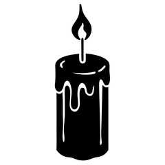 candle dripping wax on white background .svg