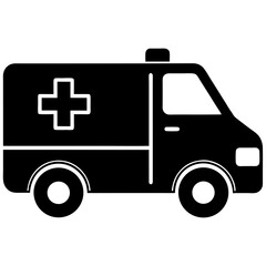 ambulance icon on white background 