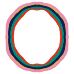 Colorful abstract border transparent background 