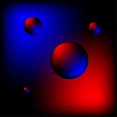 abstract background with red sphere