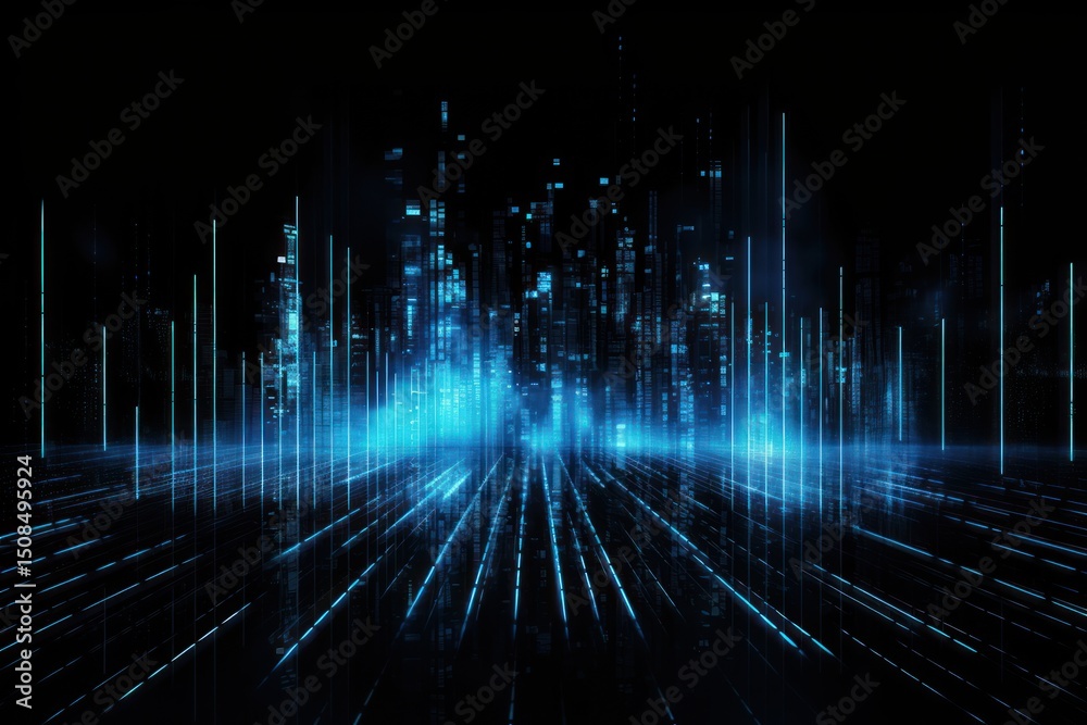 Canvas Prints data light backgrounds technology.