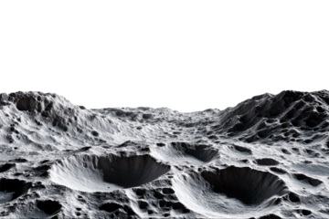 Detailed lunar landscape featuring craters and rugged terrain