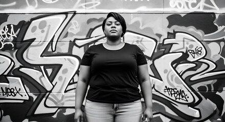 Bold Woman and Bold Art &ndash; Street Style Portrait with Graffiti Backdrop