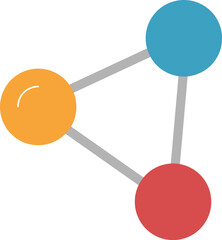 Chemical Compound, Atom, Molecule Flat Icon for Graphics