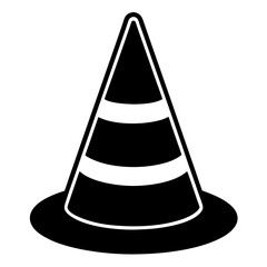 road cone icon on white background .svg