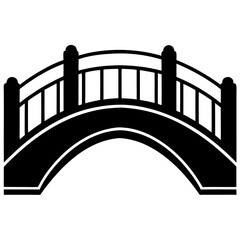 bridge silhouette on white background  